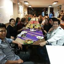 People eating together