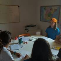 Spanish class with only 5 pupils in Spanish Summer Camp