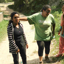 Me and my friends Krishnamaya and Rojina.