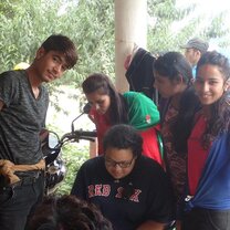 Hanging out with local volunteers/friends.