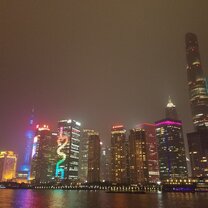 The Bund at night during a boat tour