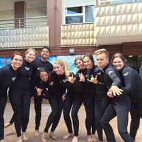 Surfing on the beaches of Santander