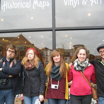 One day we had an adventure in Cork. We went to a bookstore and it was closed. I asked the people to look sad at said bookstore being closed. Only two followed directions. *sigh*