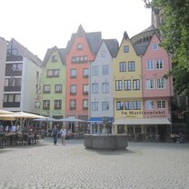 In the old town on the riverbank.