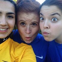 Victory shot after we won our first match. (Hala, me and Micky)