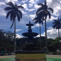 The Central Park in Heredia- a great place for homework and ice cream!