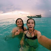 Watching the sunset from the sea, Koh Rong