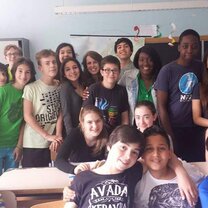 The Italian class I gave a presentation to about California :)