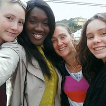 My Italian family and I in Barcelona, Spain x.