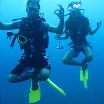 Diving is a peaceful pasttime