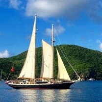 Sailing off our mooring!
