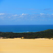 After climbing up the HUGE sand dunes