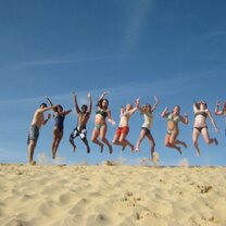 The huge sand dunes of Fraser Island.