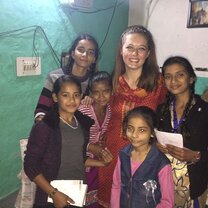 The girls from the Women's Empowerment class and I