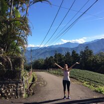 Taking in the fresh air of Taiwan's country side.