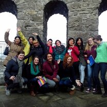 The MA International Tourism class having fun learning about Irish rural tourism.
