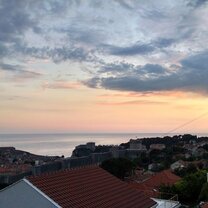 Sunset from the balcony of my apartment.