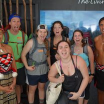 Our first trip, all of the University of Minnesota Duluth students made their way to Rotorua and spent a day at Whaker village. Coolest experience.