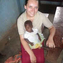 Me with one of our fellow teacher's twin daughters