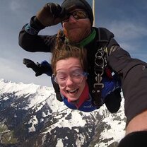 Skydiving in the Swiss Alps.