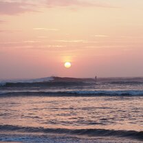 Sunset and surfing in Huanchaco
