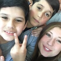 Taking selfies with my students!