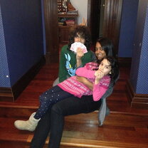 Me and the kids (my host family).