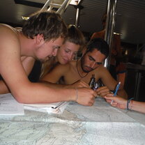 Learning how to navigate by chart.