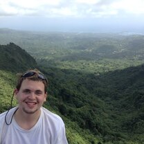 Hiking on one of the many islands we visited.