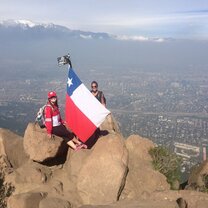 CIEE students on top of Cerro Manquehue in Santiago