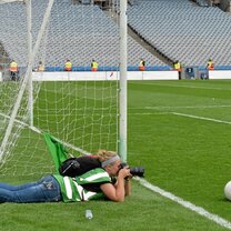 Croke Park before a Dublin Gaelic football match.