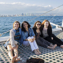 Boat cruise around Port Barcelona