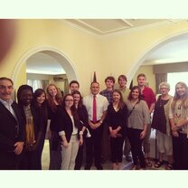 This photo was taken with the Israeli ambassador to Jordan and the former Jordanian ambassador to Israel.