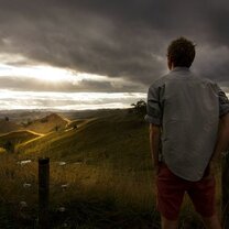 Watching sunset near Gravity Canyon