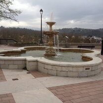 A fountain in the downtown of Pau