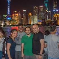 At the Bund with other ImmerQi interns!