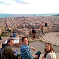 The view of Barcelona from the bunkers.