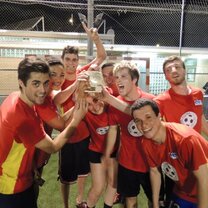 ISA has their own inter mural soccer league and you can play with locals as well. First place!