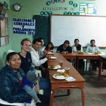 Farewell dinner with the teachers.