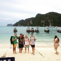 Our recent trip to Phuket, Krabi, and in the photo is us enjoying the beaches on Phi Phi Islands, certainly one of the most beautiful places i have seen.