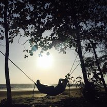 here is Hat yao beach, a few kilometers from home. tough Sunday afternoons are spent doing this.