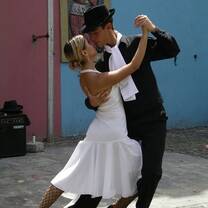Couple Tango in street
