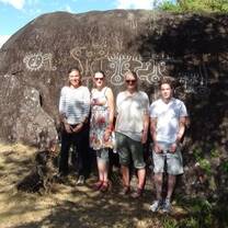 Indigenous drawings: Spanish by the River - Boquete