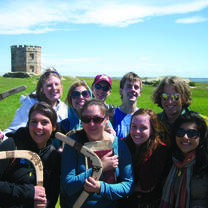 CAPA Study Abroad Students With Boomerangs in Sydney