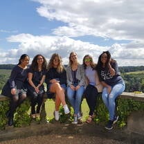 LISS students in the gardens at Harewood House 