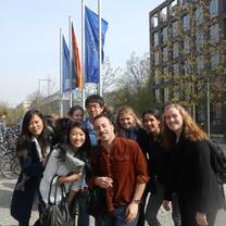 After discussing transatlantic relations at a political foundation