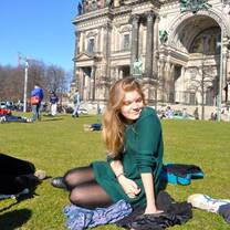 Relaxing in front of the Berlin Dome
