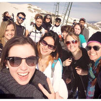 group of people skiing