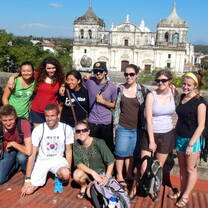 ICADS students learn about history and revolution in Leon, Nicaragua. 