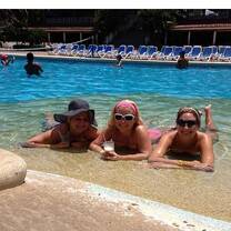 Girls by the pool, Barcelo Langosta All Inclusive 5 star resort 